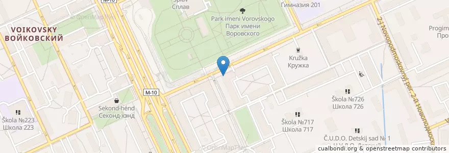 Mapa de ubicacion de Ригла en Russia, Distretto Federale Centrale, Москва, Северный Административный Округ, Войковский Район.