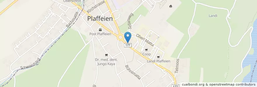 Mapa de ubicacion de Gebr. Rappo AG en Switzerland, Fribourg/Freiburg, Sensebezirk, Plaffeien.