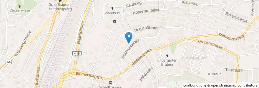 Mapa de ubicacion de Halbtagesspielgruppe Freispielfabrik en 스위스, Schaffhausen, Schaffhausen.