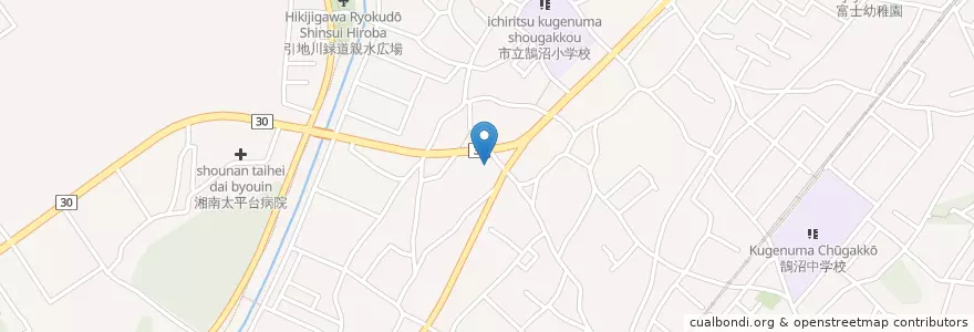 Mapa de ubicacion de 藤沢警察署 en 日本, 神奈川県, 藤沢市.