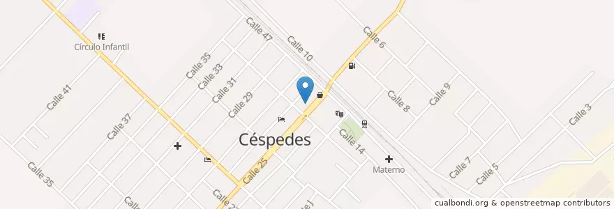 Mapa de ubicacion de La Principal en キューバ, Camagüey, Céspedes, Pueblo De Céspedes.