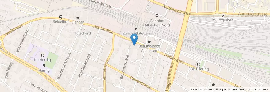 Mapa de ubicacion de kibar en Switzerland, Zurich, District Zurich, Zurich.