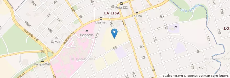 Mapa de ubicacion de Terminal Lisa A44-A70-34-36-40-43-55-91-113-180-222-436-450A-486-487-490 en Cuba, L'Avana, La Lisa.