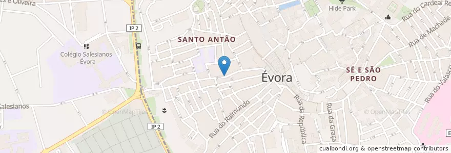 Mapa de ubicacion de audição activa en Portekiz, Alentejo, Alentejo Central, Évora, Évora, Évora.