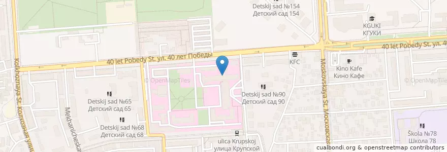 Mapa de ubicacion de Хирургический корпус en Rusia, Южный Федеральный Округ, Краснодарский Край, Городской Округ Краснодар.