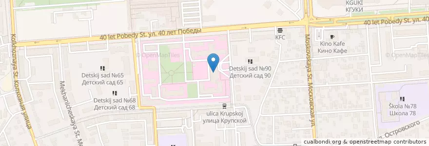 Mapa de ubicacion de Лечебно-диагностический корпус en Russia, South Federal District, Krasnodar Krai, Krasnodar Municipality.