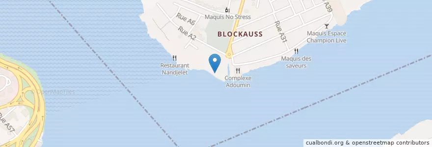 Mapa de ubicacion de Blaukaus en Costa Do Marfim, Abidjan, Cocody.