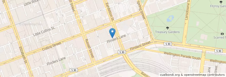 Mapa de ubicacion de Axil Coffee Roasters en Austrália, Victoria, City Of Melbourne.