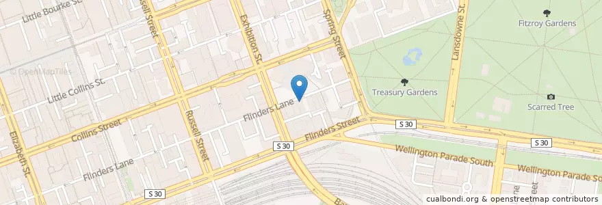 Mapa de ubicacion de Tom Thumb en Australia, Victoria, City Of Melbourne.