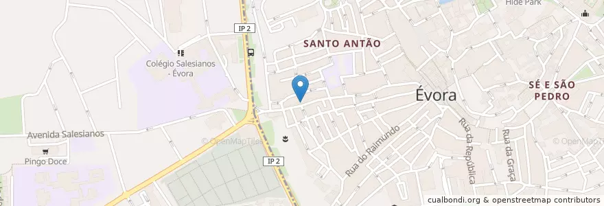 Mapa de ubicacion de Art Café en Portugal, Alentejo, Alentejo Central, Évora, Évora, Malagueira E Horta Das Figueiras.