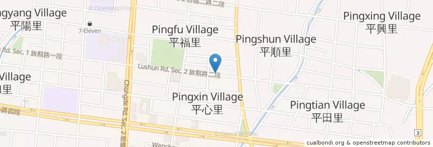 Mapa de ubicacion de 尚鶴魷魚焿 en Taiwan, Taichung, 北屯區.