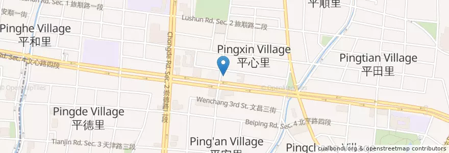 Mapa de ubicacion de 加品牛肉麵館 en تایوان, تایچونگ, 北屯區.