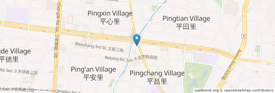 Mapa de ubicacion de 馥滿堂 en تایوان, تایچونگ, 北屯區.