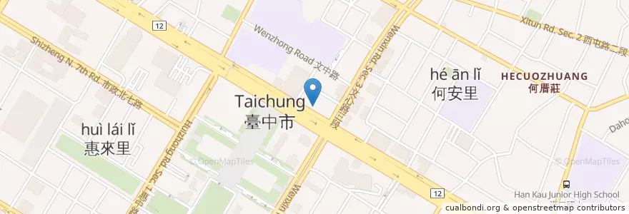 Mapa de ubicacion de Home 78-2 en تایوان, تایچونگ, 西屯區.