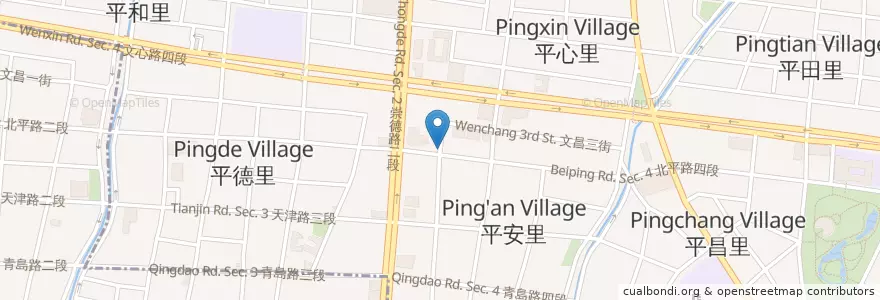 Mapa de ubicacion de 麥味登 en 臺灣, 臺中市, 北屯區.