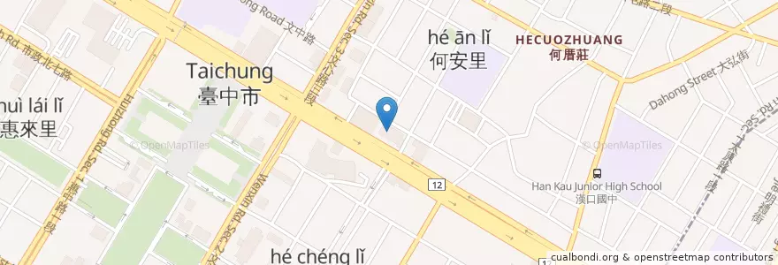 Mapa de ubicacion de 長億婚宴會館 en تایوان, تایچونگ, 西屯區.