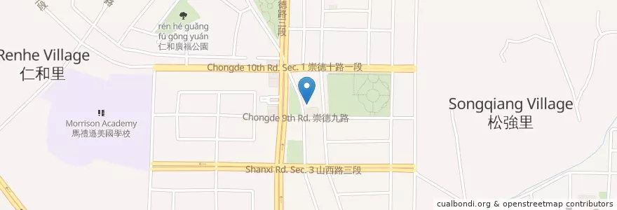 Mapa de ubicacion de 郁品香自助餐 en تايوان, تاي شانغ, 北屯區.