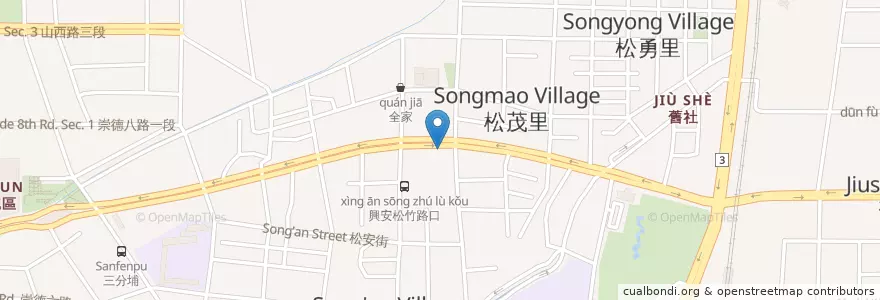 Mapa de ubicacion de 如意越南美食館 en Taiwán, Taichung, 北屯區.