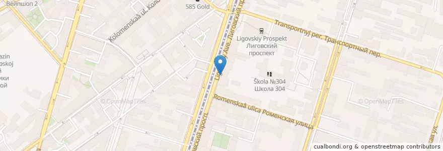Mapa de ubicacion de Открытие en Russia, Northwestern Federal District, Leningrad Oblast, Saint Petersburg, Округ Лиговка-Ямская.