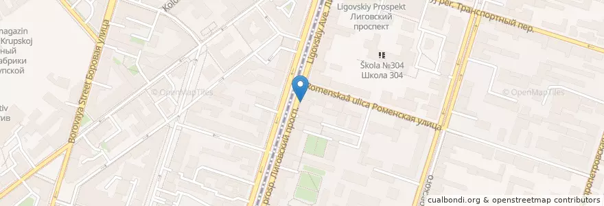Mapa de ubicacion de Боккаччо en ロシア, 北西連邦管区, レニングラード州, サンクト ペテルブルク, Округ Лиговка-Ямская.