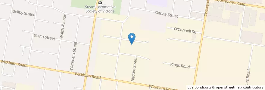 Mapa de ubicacion de Thrifty Moorabbin en استرالیا, Victoria, City Of Kingston.