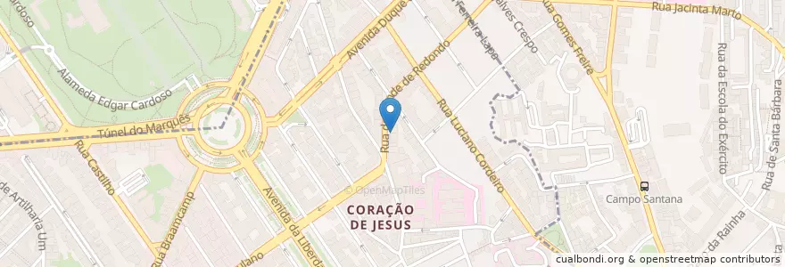 Mapa de ubicacion de Royal Spice Restaurant en Portugal, Área Metropolitana De Lisboa, Lissabon, Grande Lisboa, Lissabon, Santo António.