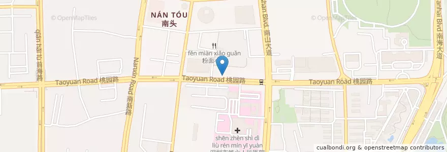 Mapa de ubicacion de 中国工商银行 en 중국, 광둥성, 선전시, 南山区, 南头街道.