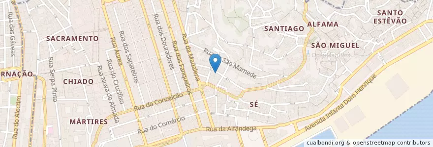 Mapa de ubicacion de Velha Gaiteira en Portugal, Lisboa, Grande Lisboa, Lisboa, Santa Maria Maior.