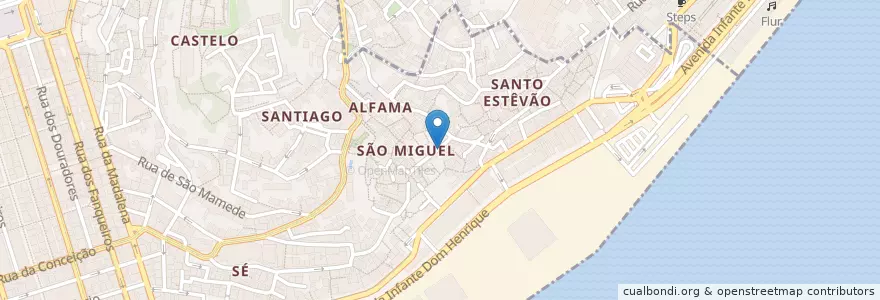 Mapa de ubicacion de O Cantinho da Rute en Португалия, Лиссабон, Grande Lisboa, Лиссабон, Santa Maria Maior.