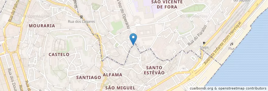 Mapa de ubicacion de Ti Natércia en 葡萄牙, Lisboa, Grande Lisboa, 里斯本, Santa Maria Maior.