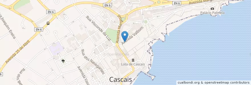 Mapa de ubicacion de Flecha Azul en Portugal, Metropolregion Lissabon, Lissabon, Großraum Lissabon, Cascais, Cascais E Estoril.