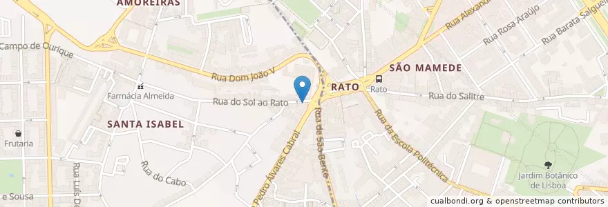Mapa de ubicacion de Sabores do Rato en 葡萄牙, Área Metropolitana De Lisboa, Lisboa, Grande Lisboa, 里斯本.