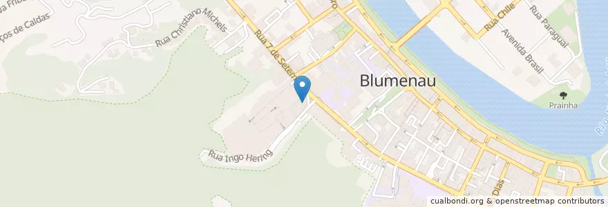 Mapa de ubicacion de Hospital Unidade Centro en Brezilya, Güney Bölgesi, Santa Catarina, Região Geográfica Intermediária De Blumenau, Microrregião De Blumenau, Blumenau.