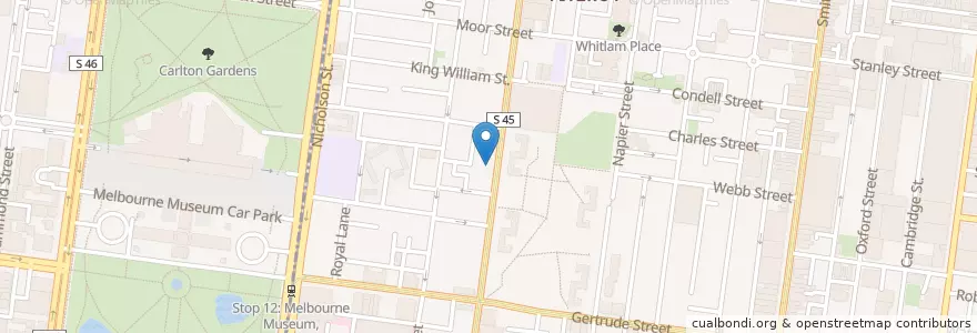 Mapa de ubicacion de Nyala African restaurant en Australien, Victoria.