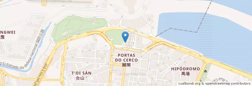 Mapa de ubicacion de 關閘總站 en 中国, 广东省, 珠海市, 香洲区, 花地瑪堂區.