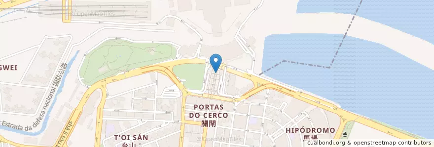 Mapa de ubicacion de 關閘總站 Portas do Cerco/ Terminal en 중국, 광둥성, 珠海市, 香洲区, 花地瑪堂區 Nossa Senhora De Fátima.