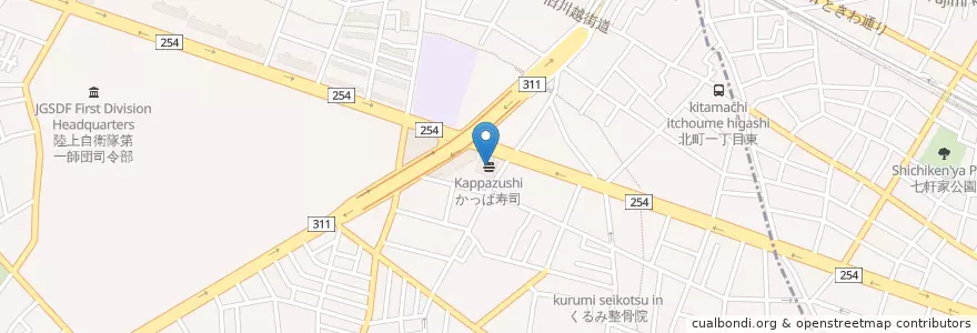 Mapa de ubicacion de かっぱ寿司 en Japan, Tokio, 練馬区.