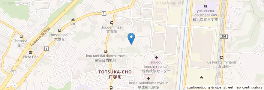 Mapa de ubicacion de 親縁寺 en 일본, 가나가와현, 요코하마시, 戸塚区.