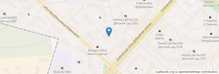 Mapa de ubicacion de Молочно-раздаточный пункт en Russie, District Fédéral Central, Moscou, Северо-Западный Административный Округ, Район Митино.