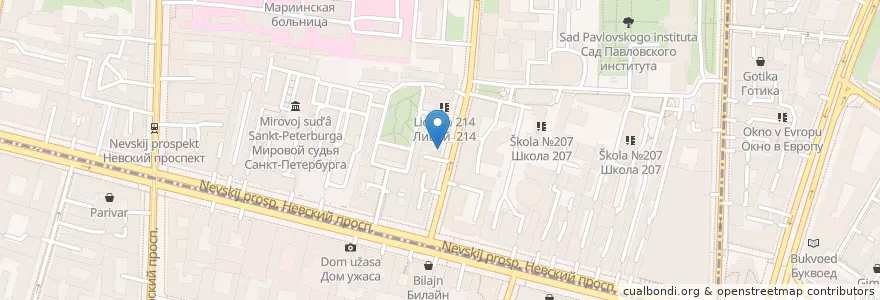 Mapa de ubicacion de Лепим и варим en Russia, Northwestern Federal District, Leningrad Oblast, Saint Petersburg, Центральный Район.