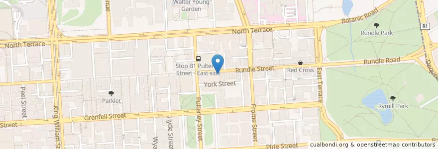 Mapa de ubicacion de Krispy Kreme Rundle Street en Australia, Australia Meridionale, Adelaide, Adelaide City Council.