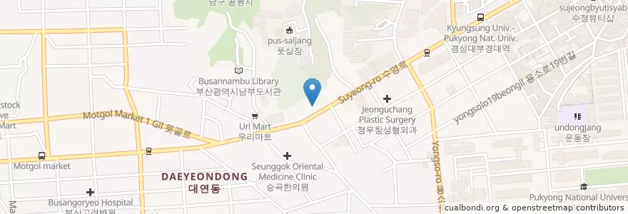 Mapa de ubicacion de 남부구조대 en Güney Kore, Busan, 남구, 대연동.