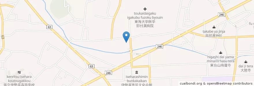 Mapa de ubicacion de 望星薬局 en Japonya, 神奈川県, 伊勢原市.