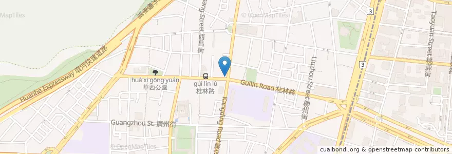 Mapa de ubicacion de Chicken en Taiwan, New Taipei, Taipei, Wanhua District.