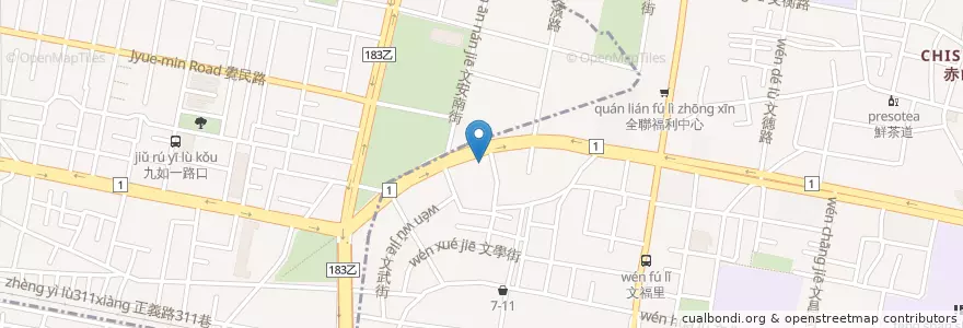 Mapa de ubicacion de 勇哥蘿蔔糕 en Taiwan, Kaohsiung, Fengshan.
