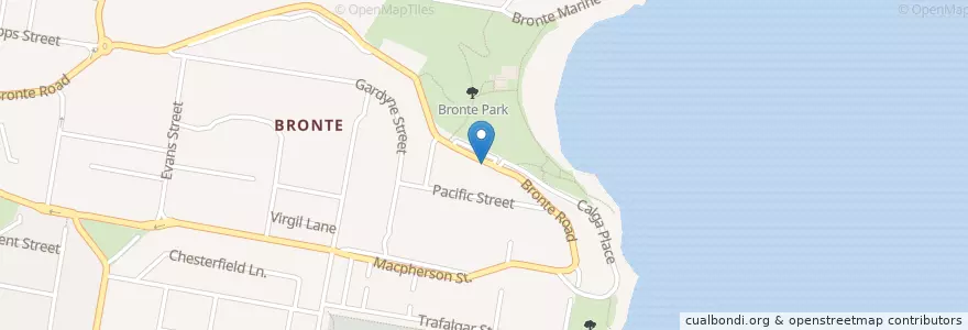 Mapa de ubicacion de Pure Bronte en Australie, Nouvelle Galles Du Sud, Waverley Council, Sydney.
