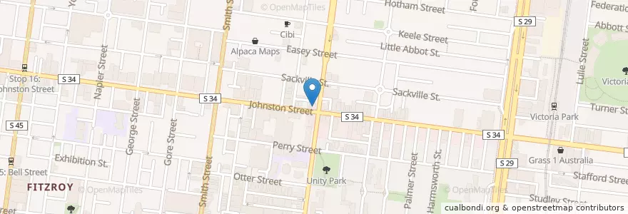 Mapa de ubicacion de The Old Raffles Place en Australie, Victoria, City Of Yarra.