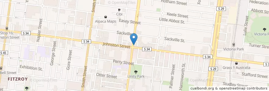 Mapa de ubicacion de Ladybird Café en Australia, Victoria, City Of Yarra.
