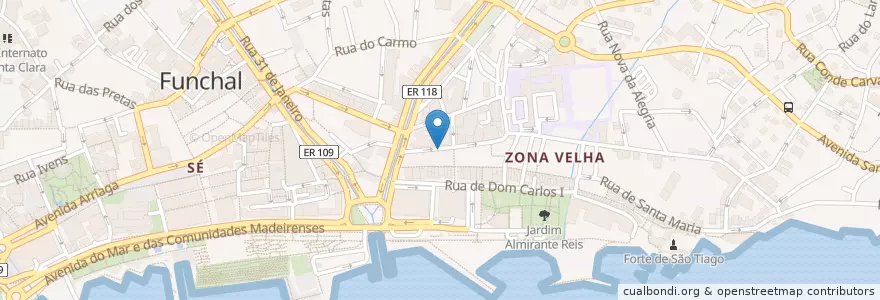 Mapa de ubicacion de Samba en Portugal, Funchal (Santa Maria Maior).