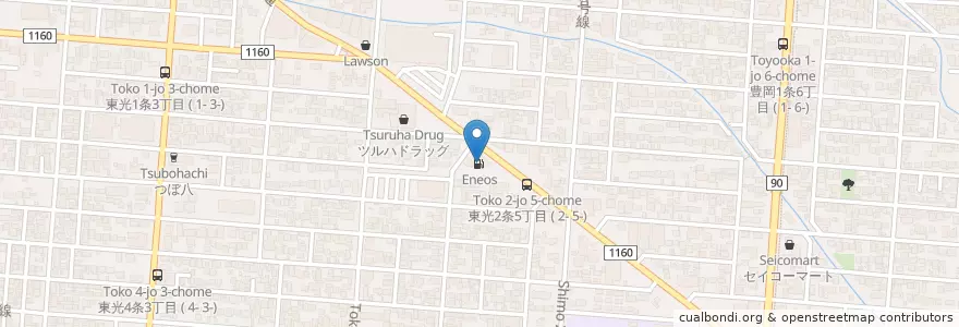 Mapa de ubicacion de Eneos en Giappone, Prefettura Di Hokkaidō, Sottoprefettura Di Kamikawa, 旭川市.
